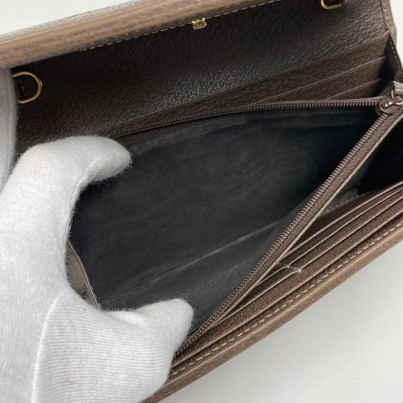 Gucci Ophidia GG Fold Long Wallet Chain Wallet Sherry Line Web Long Wallet - Picture 7 of 9